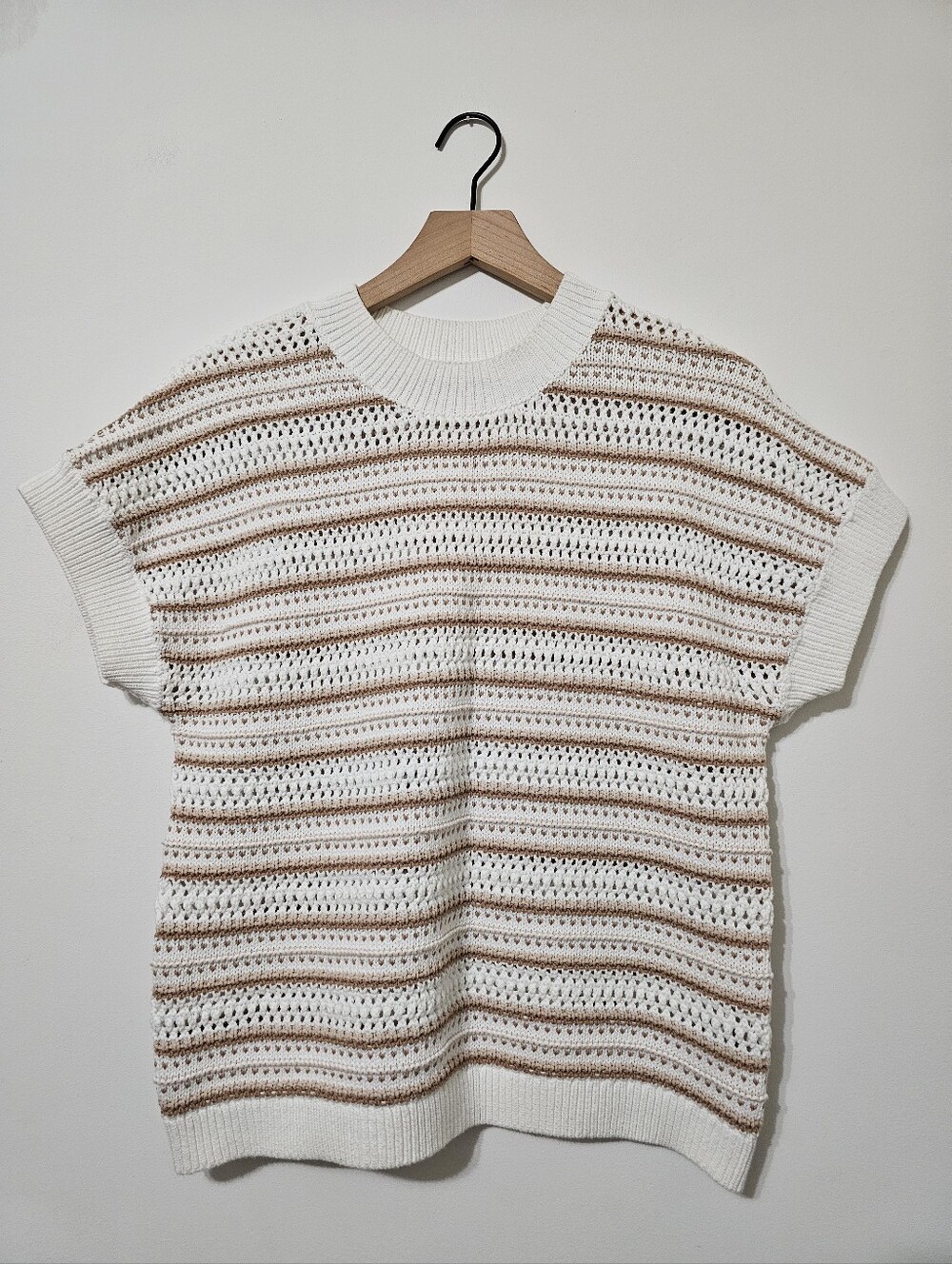 Varley Ciara Striped Knit Top